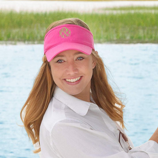 Personalized Hot Pink Visor - Bella Lia Boutique