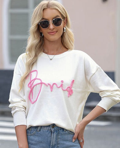 Bride Letter Graphic Sweater