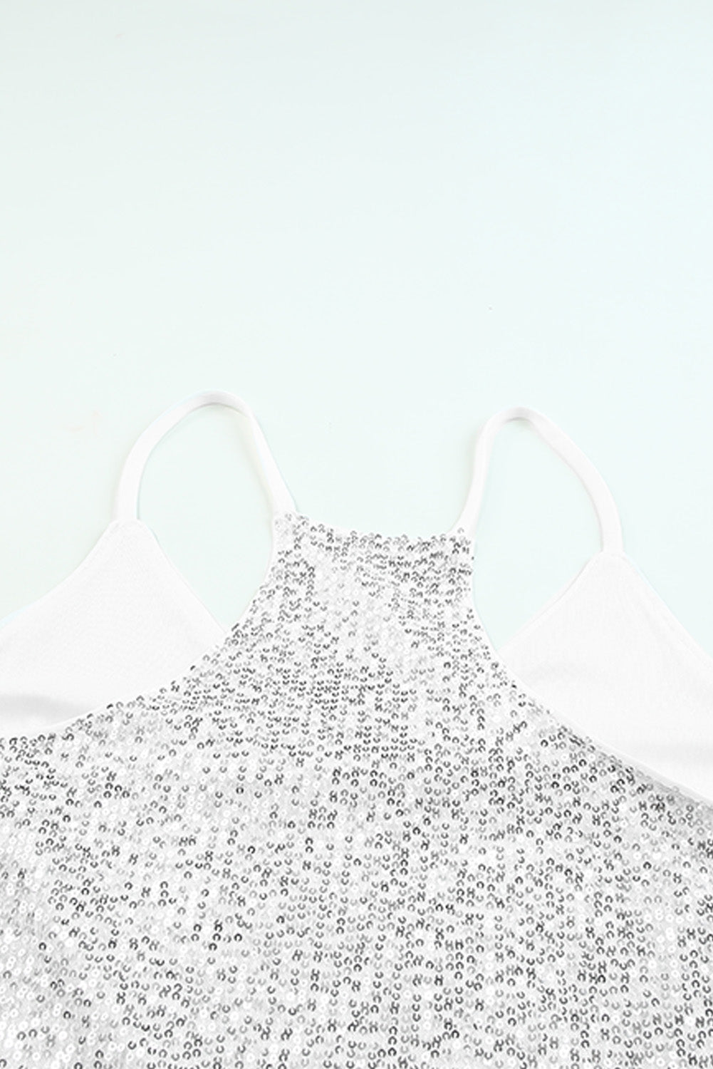 Shimmer in Silver Sequin Cami Top