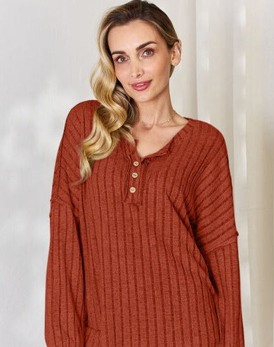 Back to the Basics Ribbed Long Sleeve Top