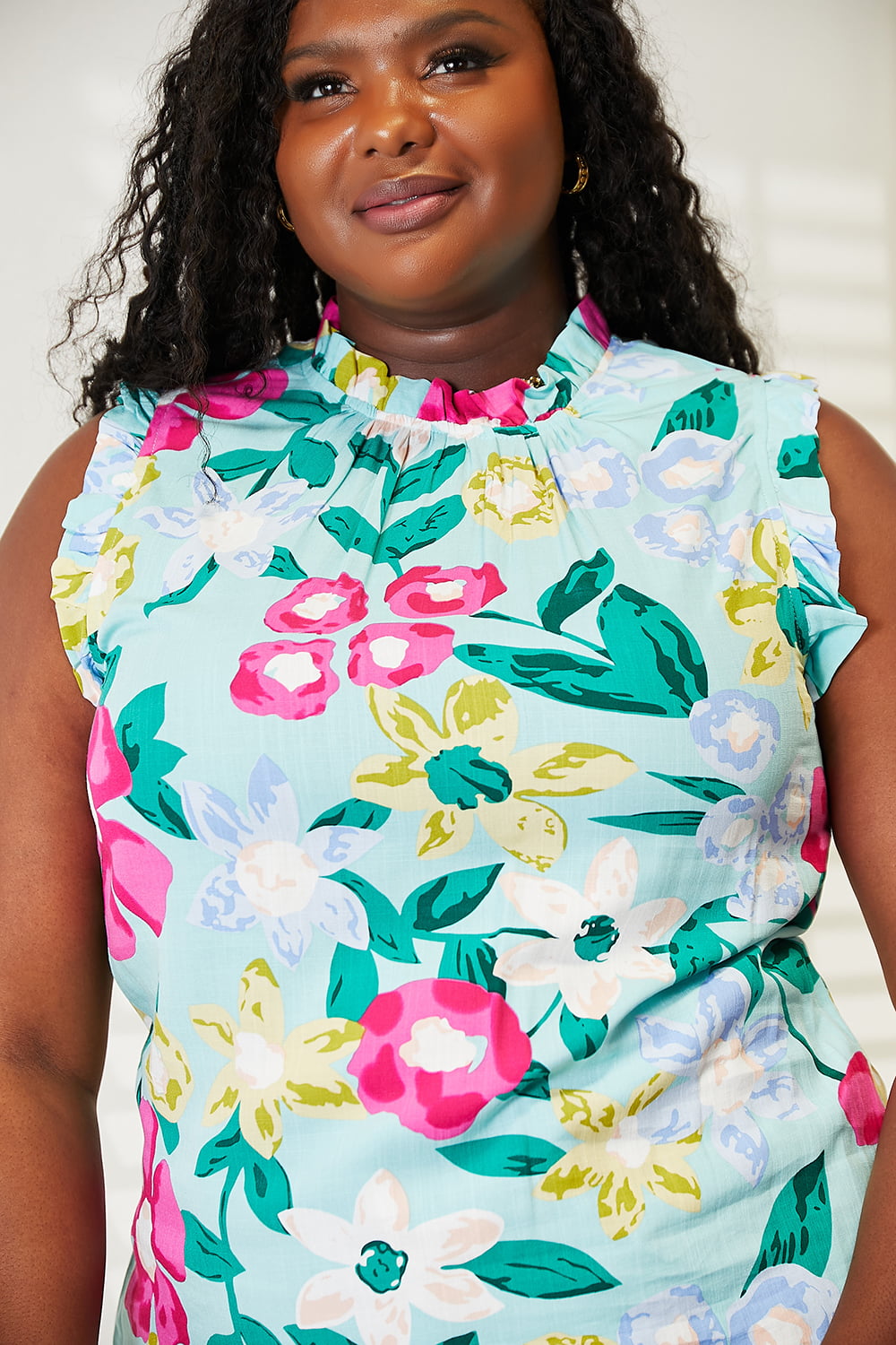 Floral Ruffle Blouse