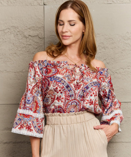 Bohemian Off-Shoulder Blouse