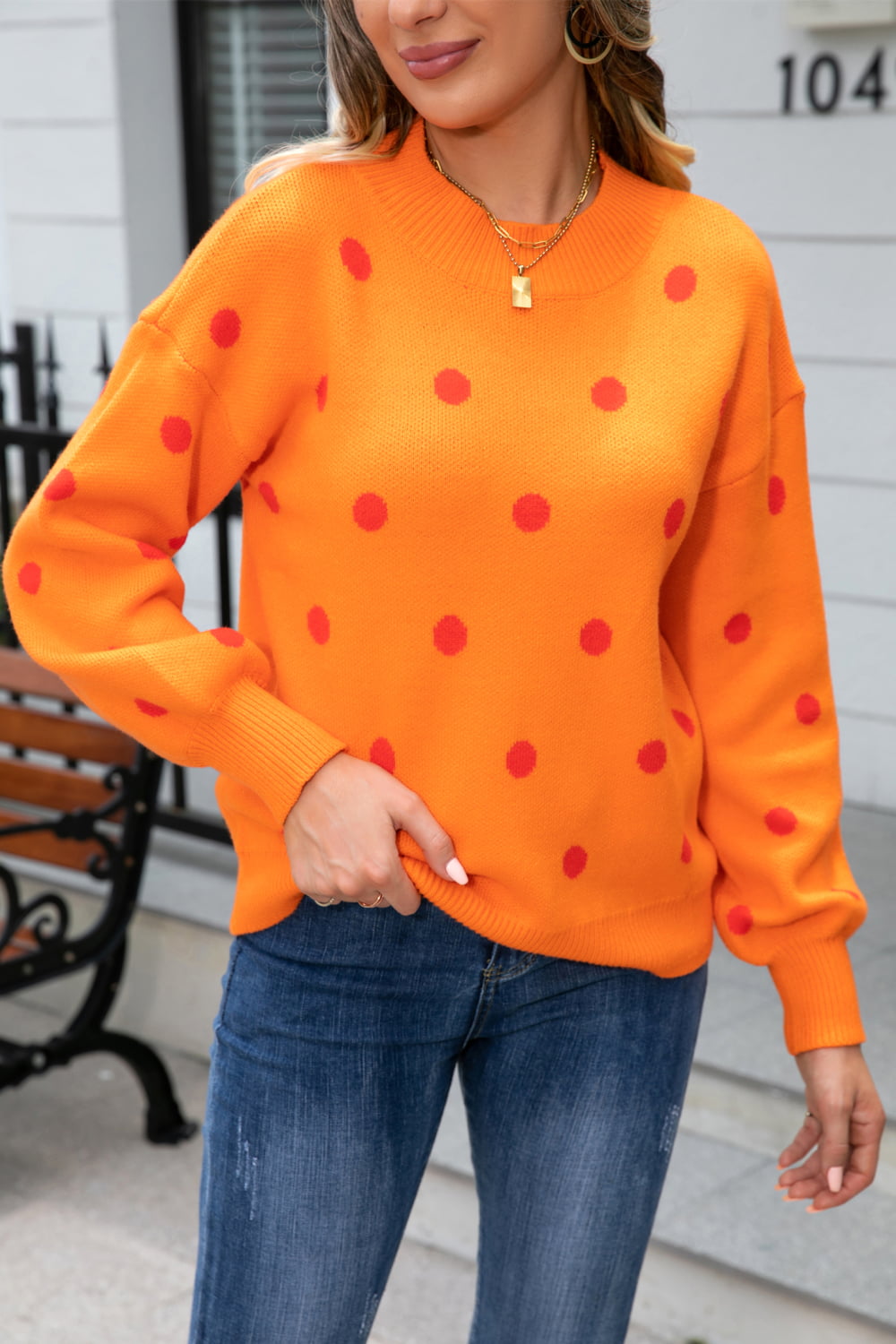 Polka Dot Run Around Sweater | Multiple Colors