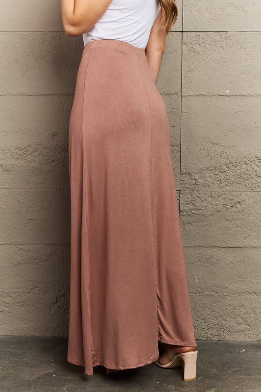 For The Day Flare Maxi Skirt | Chocolate