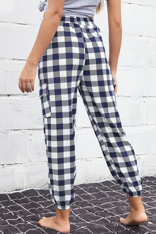 Plaid High Waist Lounge Pants