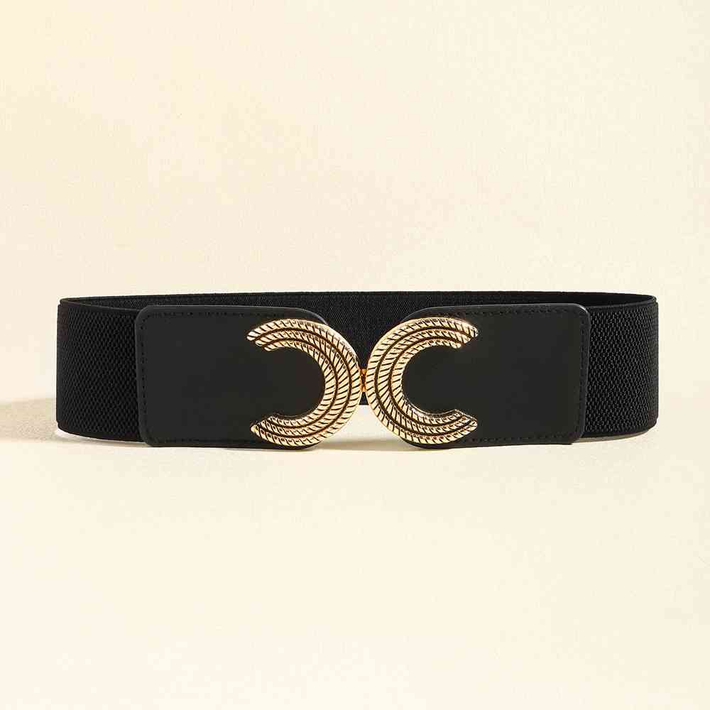 Double C Buckle Elastic Belt