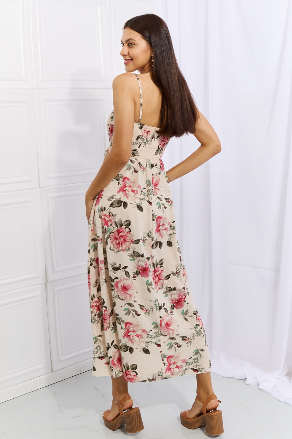 Hold Me Tight Floral Maxi Dress | Pink