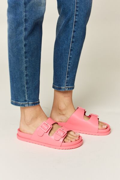 Double Buckle Sandals | Pink