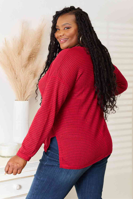 Ruby Red Relaxed Top