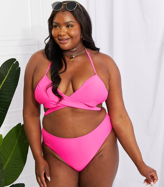 Summer Splash Halter Bikini | Pink