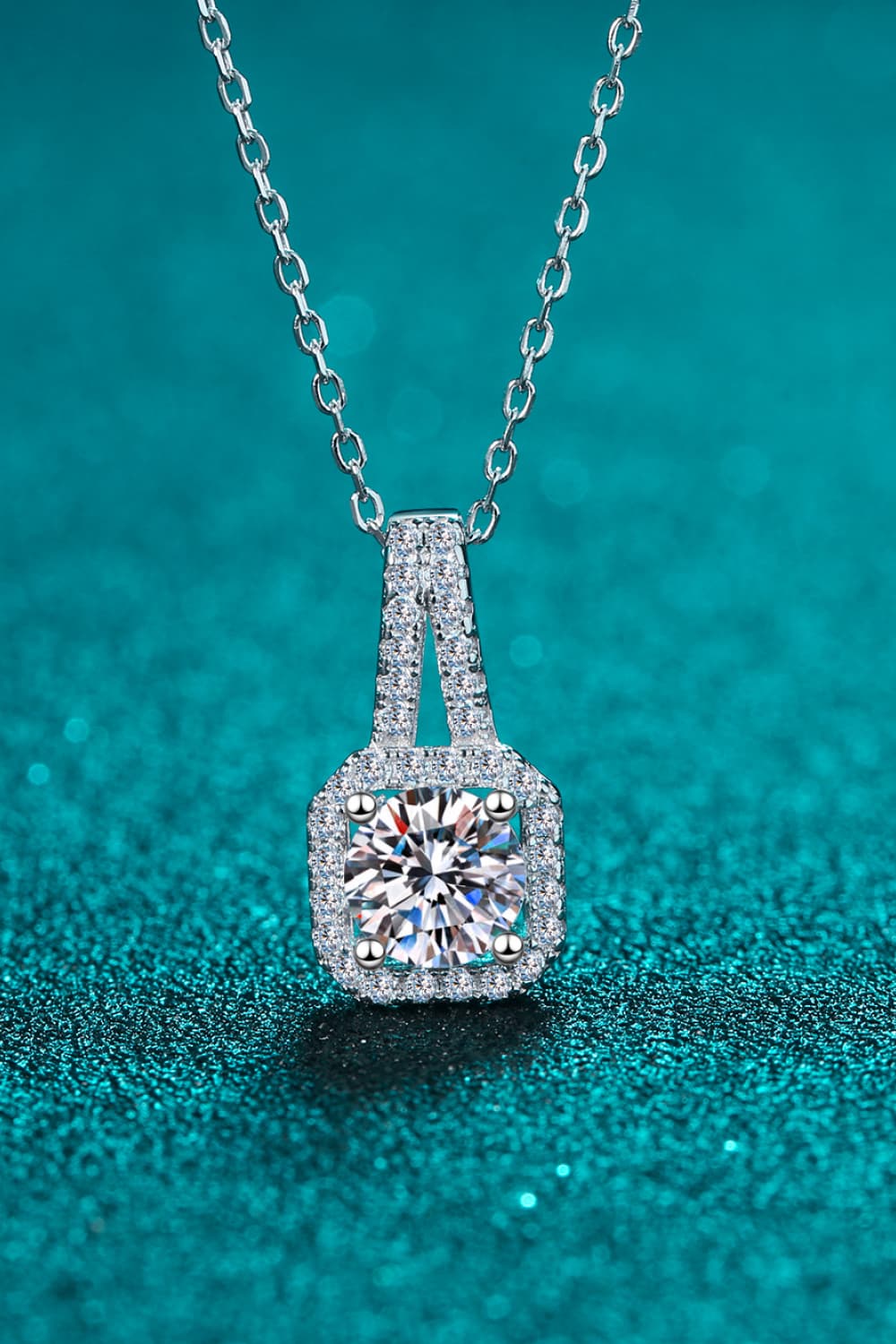 Moissanite Sterling Silver Necklace