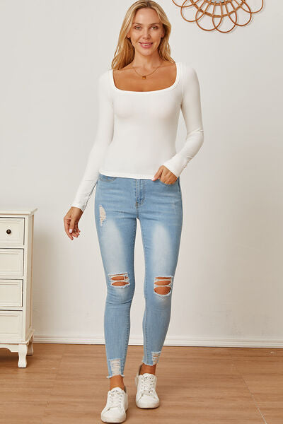 Back to the Basics Square Neck Top