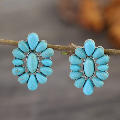 Flower Turquoise Earrings