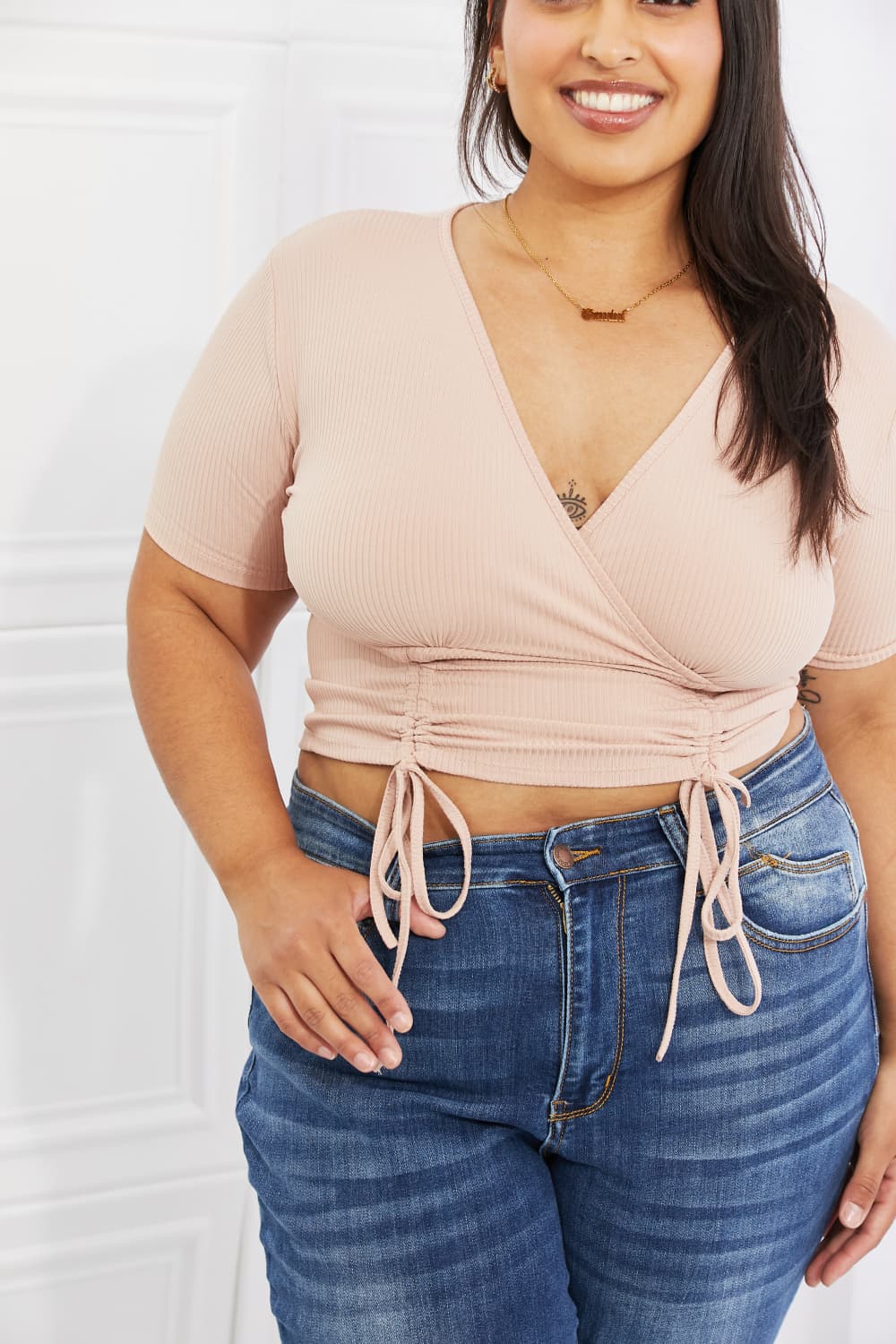 Back To Simple Ribbed Top | Blush