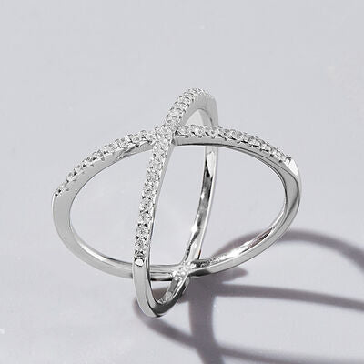 X Sterling Silver Ring