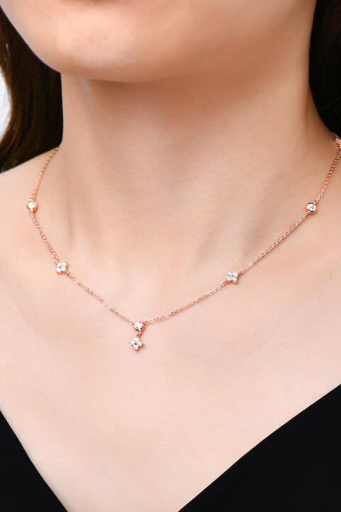 Moissanite Sterling Silver Necklace