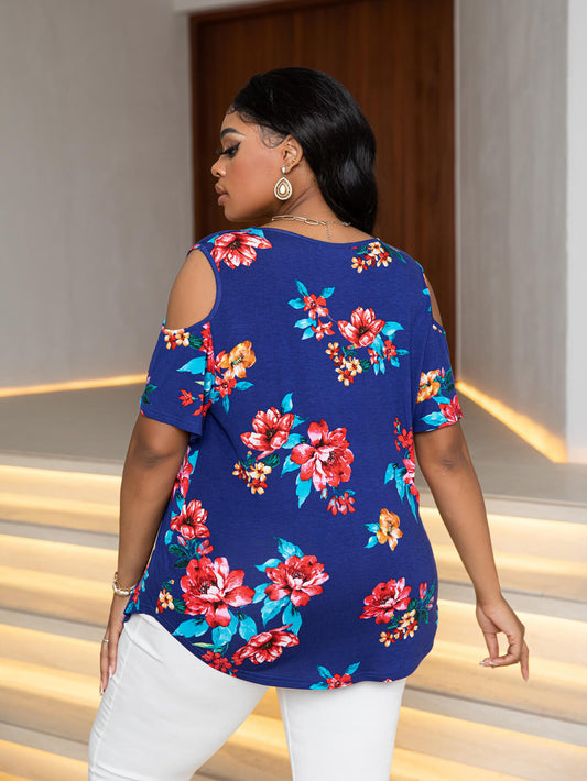 Floral Cold-Shoulder Top | Multiple Colors