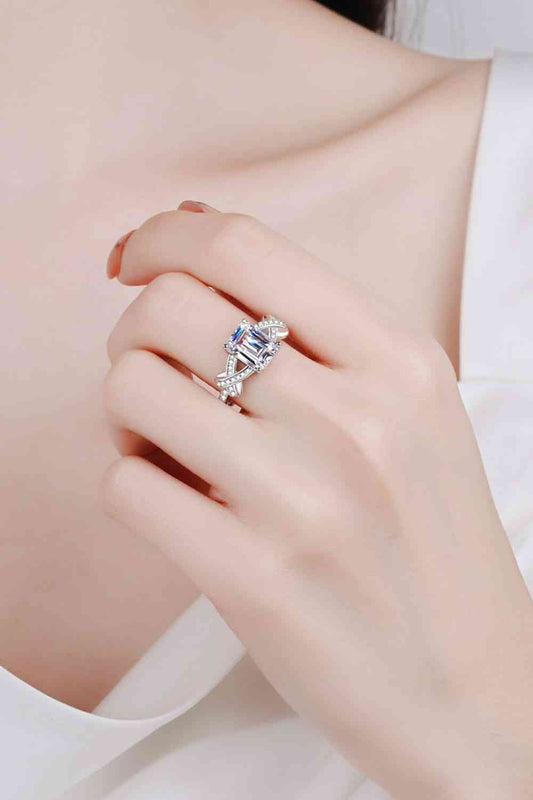 Moissanite Sterling Silver Ring