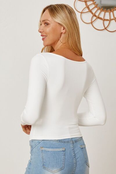 Ruched Sweetheart Top