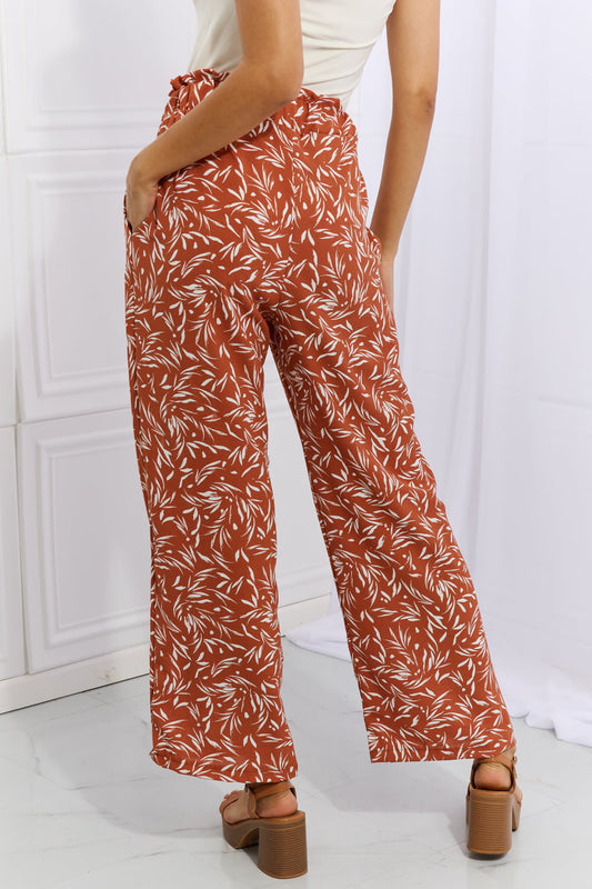 Right Angle Geometric Pants | Red Orange