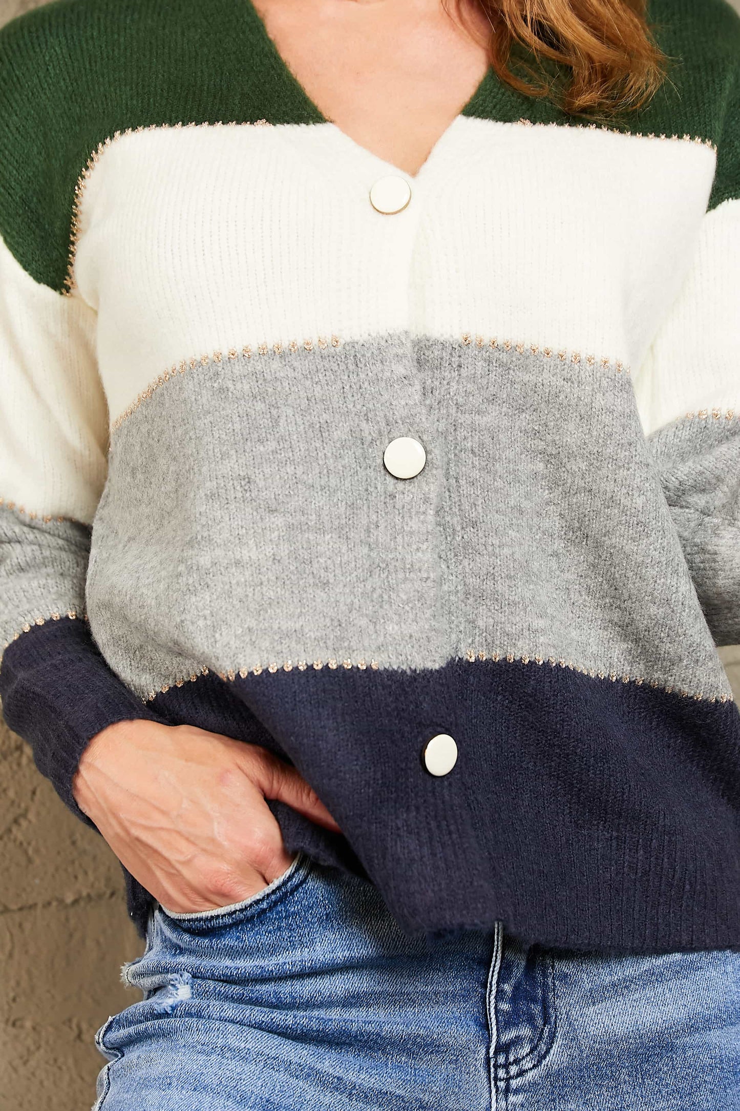 I Heart This Color Block Cardigan