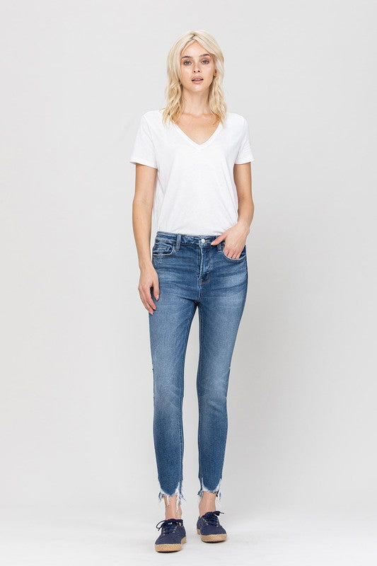 Lights Out High Rise Distressed Skinny Jeans | Vervet