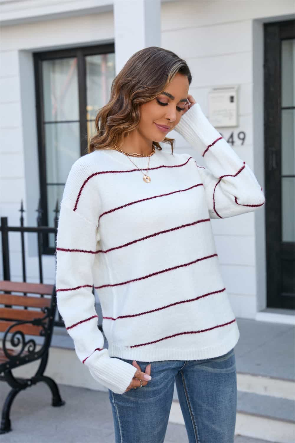 Striped Long Sleeve Sweater