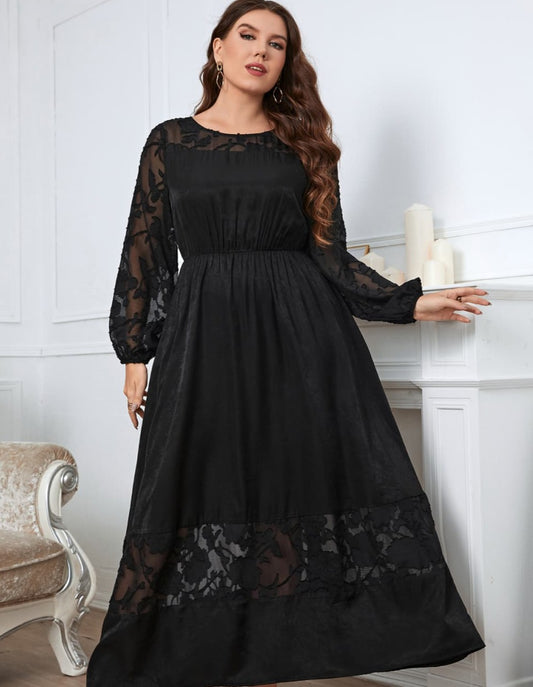 Long Awaited Embroidered Maxi Dress | Curvy