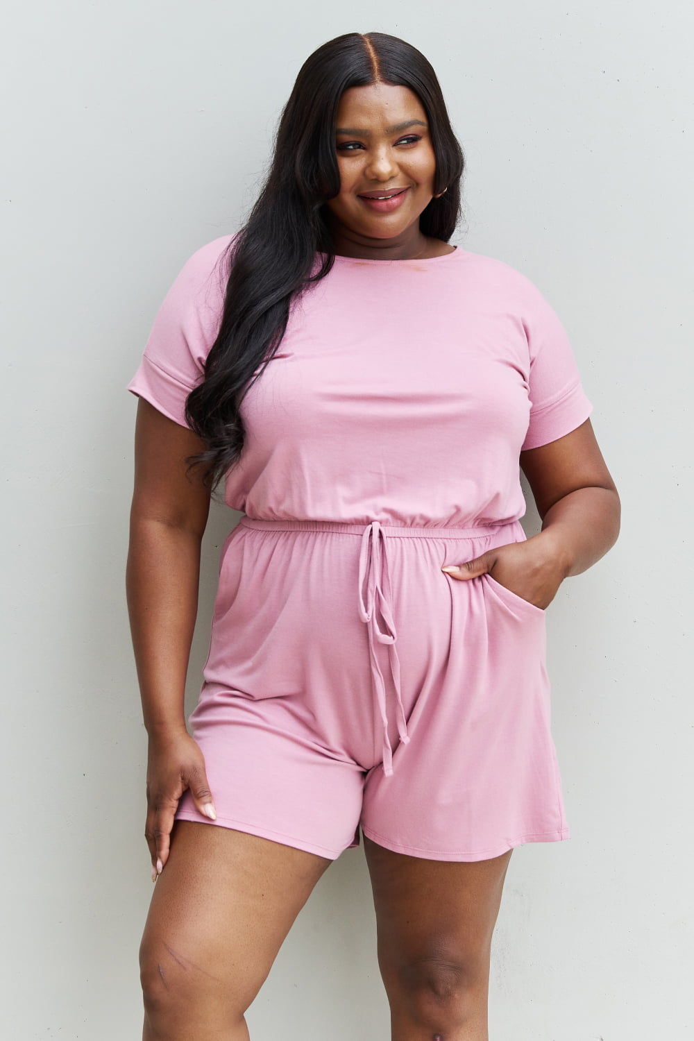 Chilled Out Romper | Light Carnation Pink