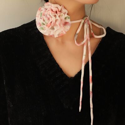 Camellia Flower Choker Necklace