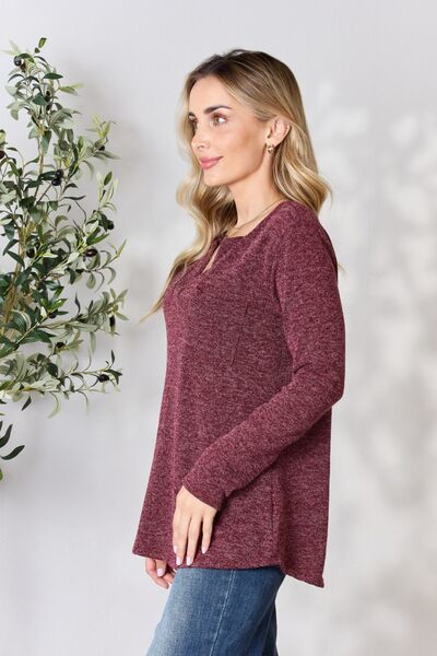 All About Burgundy Long Sleeve Top