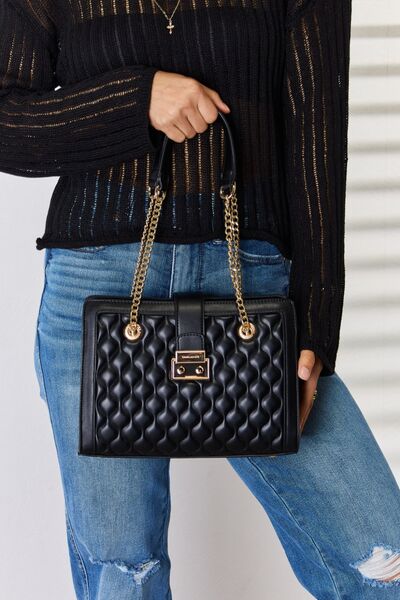 Quilted Leather Handbag | David Jones