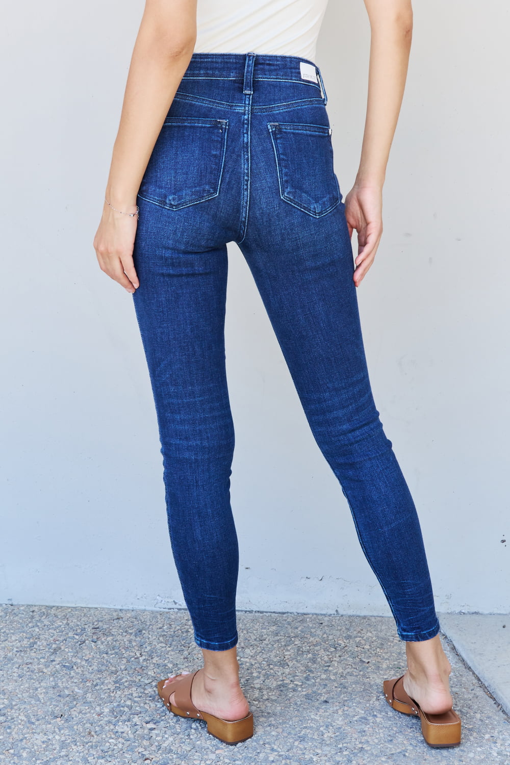 Marie Mid-Rise Crinkle Ankle Skinny Jeans | Judy Blue