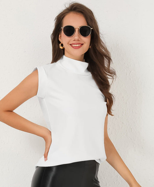 A Girl's Way Mock Neck Blouse
