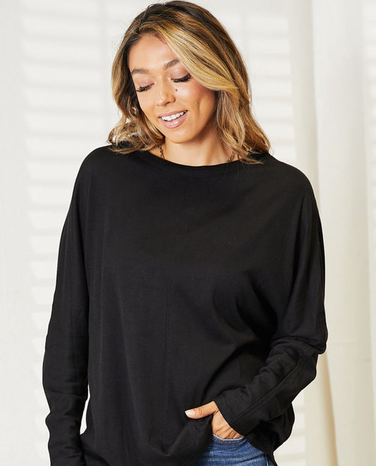 Open Seams Long Sleeve Top