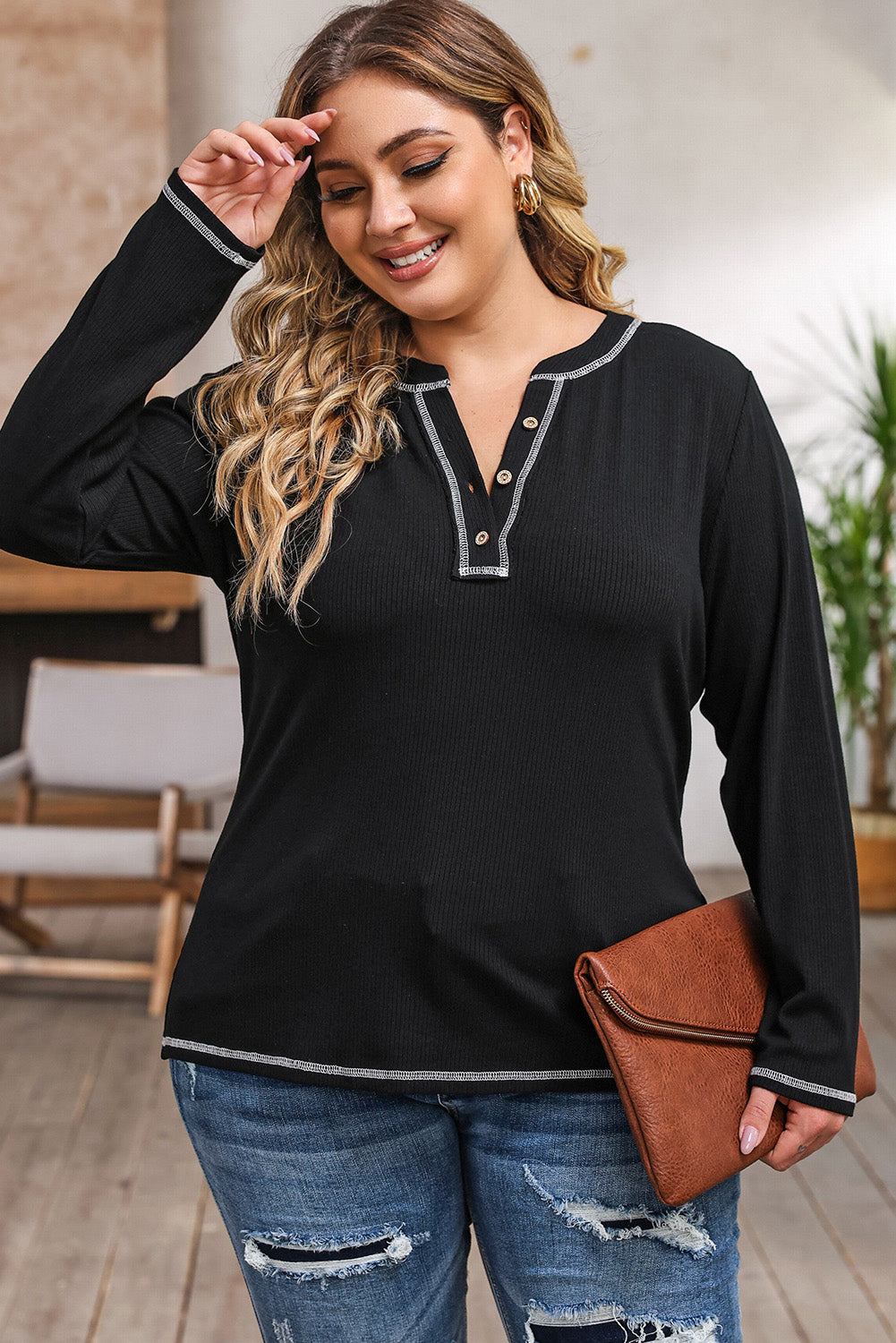 Love In Style Long Sleeve Top | Curvy