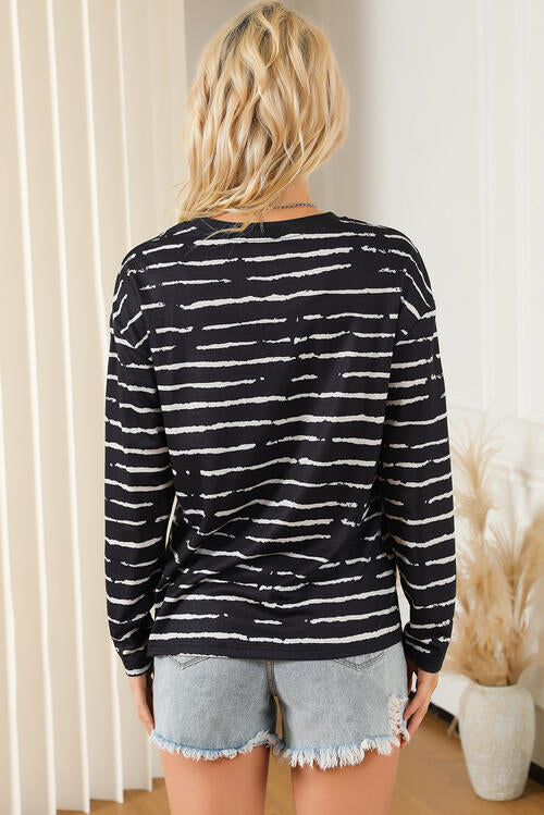 Striped Long Sleeve Top