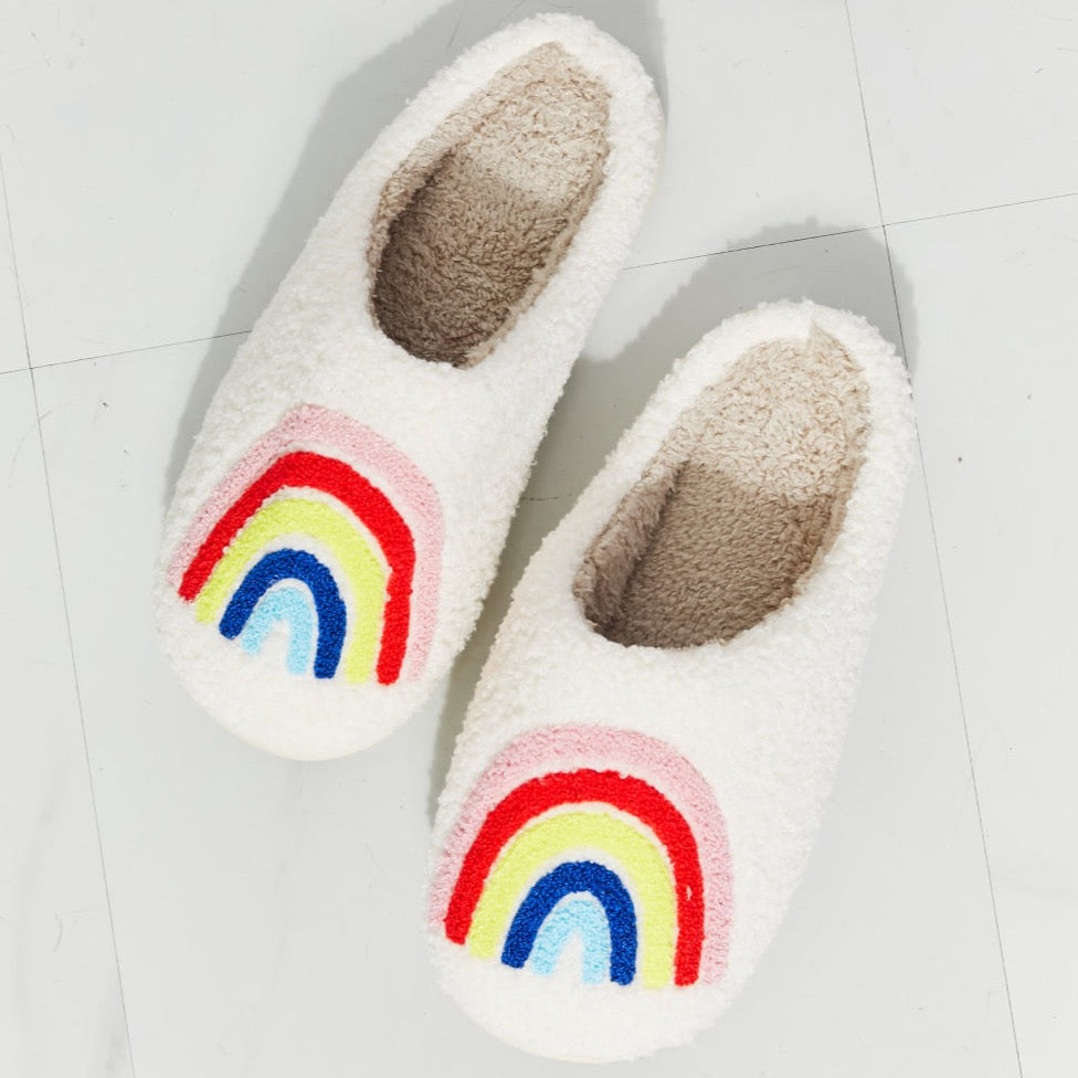 Rainbow Plush Slippers