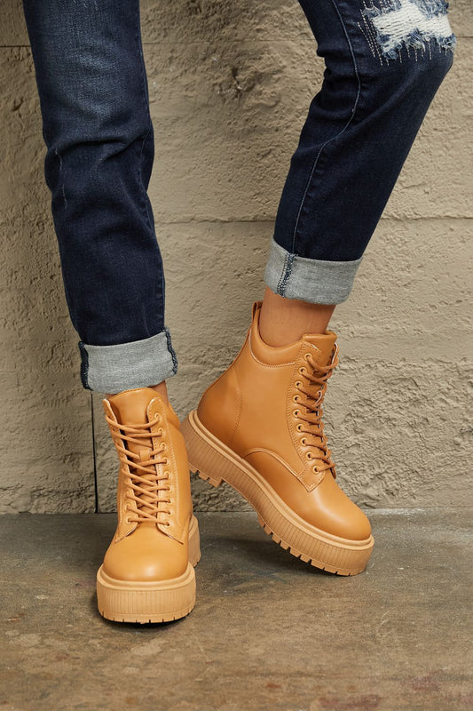 Making Moves Platform Combat Boots