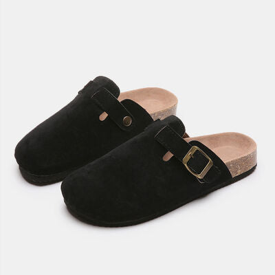 Suede Buckle Slides | Multiple Colors