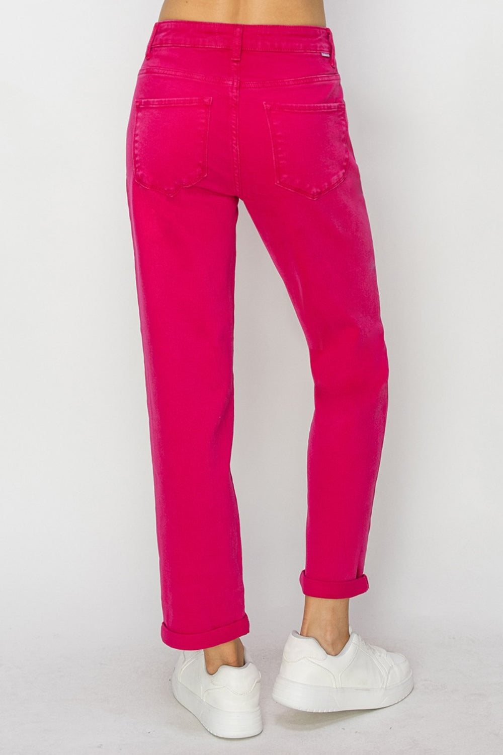 Hot Pink High-Waist Straight Jeans | Risen