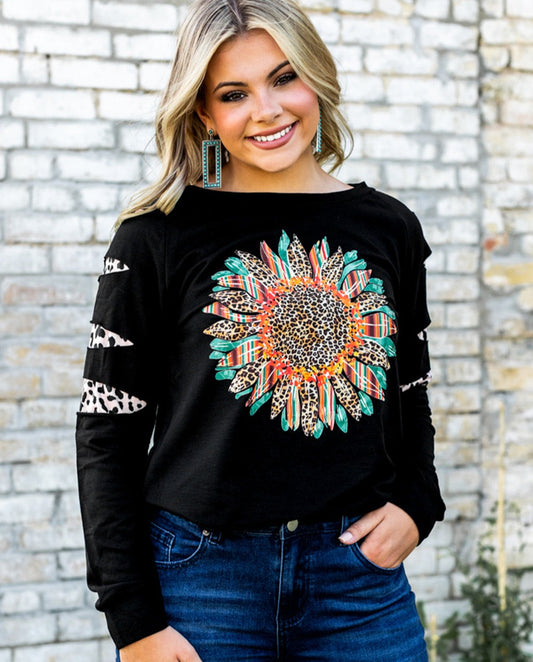 Leopard Patch Sweatshirt