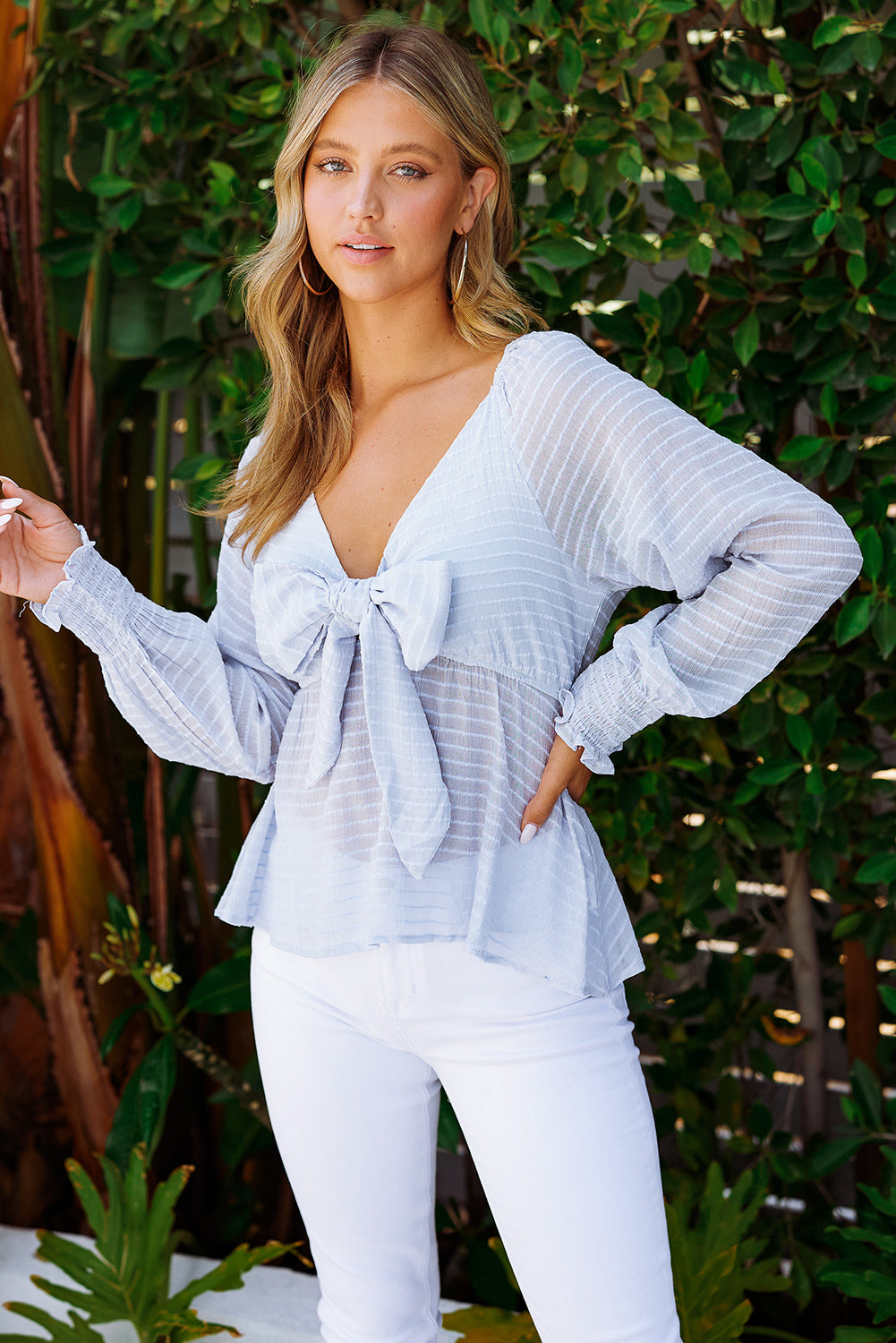 Bows & Stripes Babydoll Top | Multiple Colors