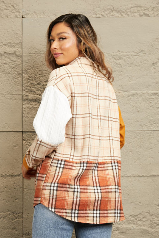 Jillian Plaid Color Block Shacket