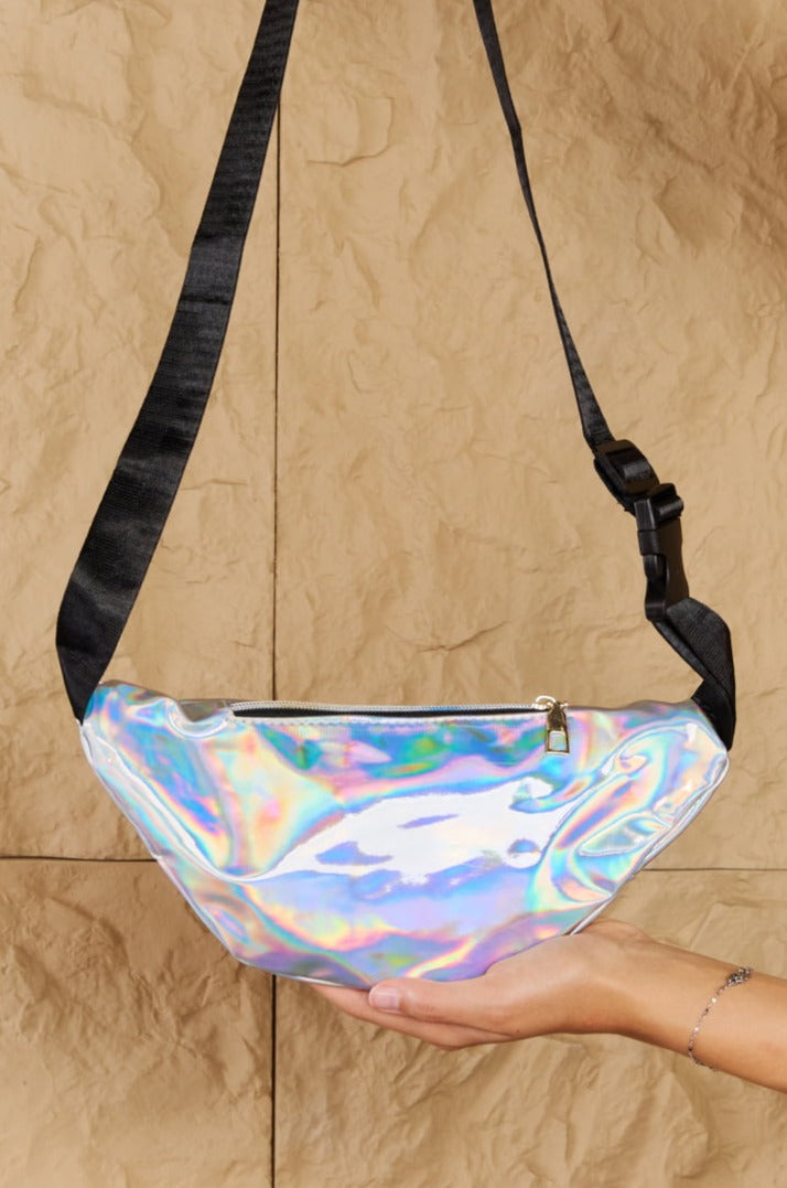 Good Vibrations Holographic Fanny Pack | Silver