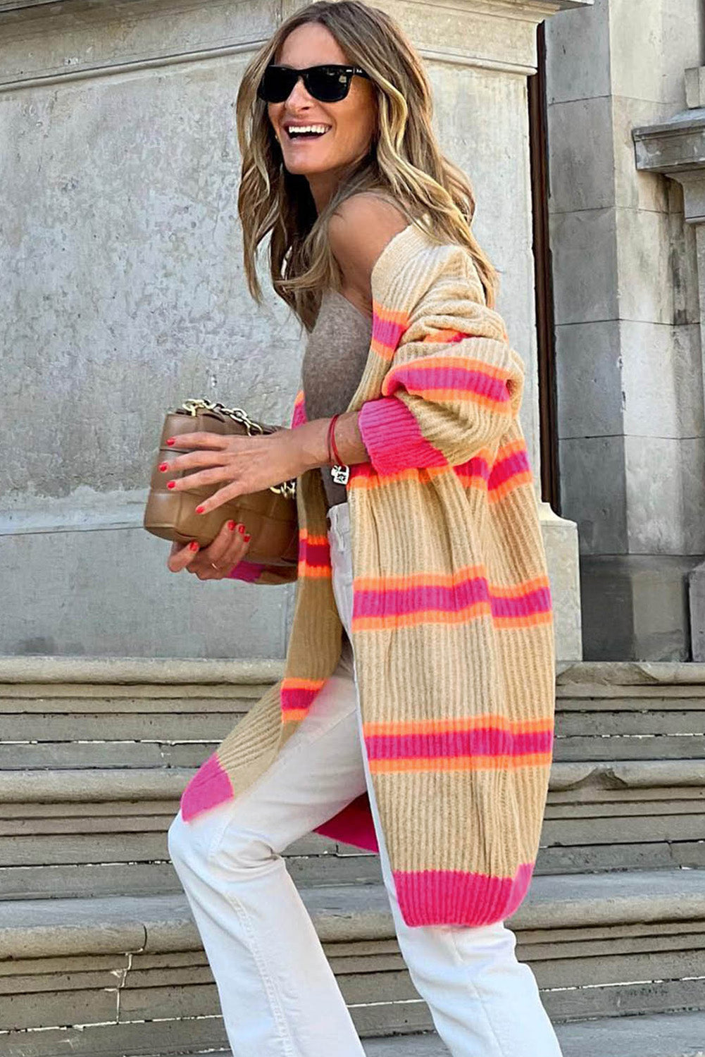 On Fire Ribbed Long Sleeve Cardigan