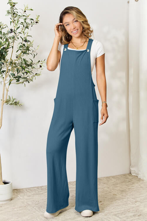 Comfortable Vibes Wide Strap Overalls