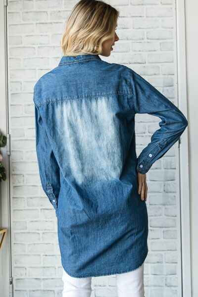 Casual Day Washed Denim Top