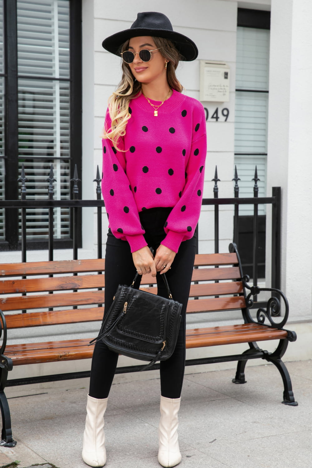 Polka Dot Run Around Sweater | Multiple Colors