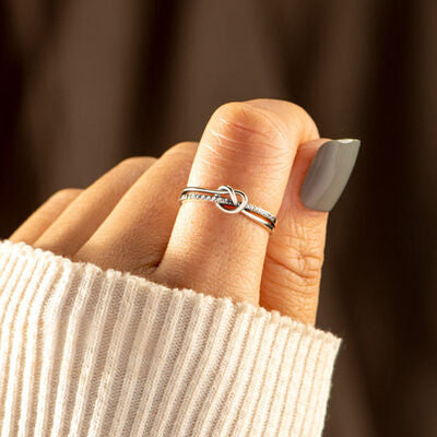 Sterling Silver Double-Layered Knot Ring
